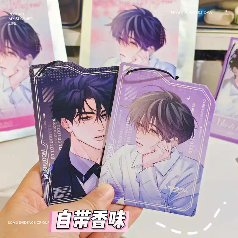 ของแท้ Little เห็ดการ์ดน้ําหอมการ์ดน้ําหอมจี้ขนาดเล็ก Lu Feng An Zhe นวนิยายอุปกรณ์ต่อพ่วงการ์ดการ์ตูนของเล่นของขวัญ