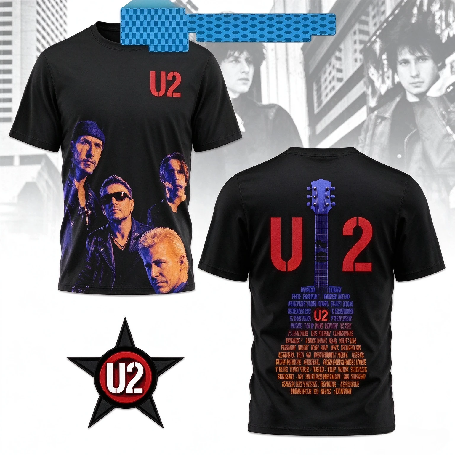 2026 U2 Band 50 Years 1976-2026 Thank You for The Memories T-Shirt Men Vintage Rock Music Short Sleeve Tee Casual Streetwear