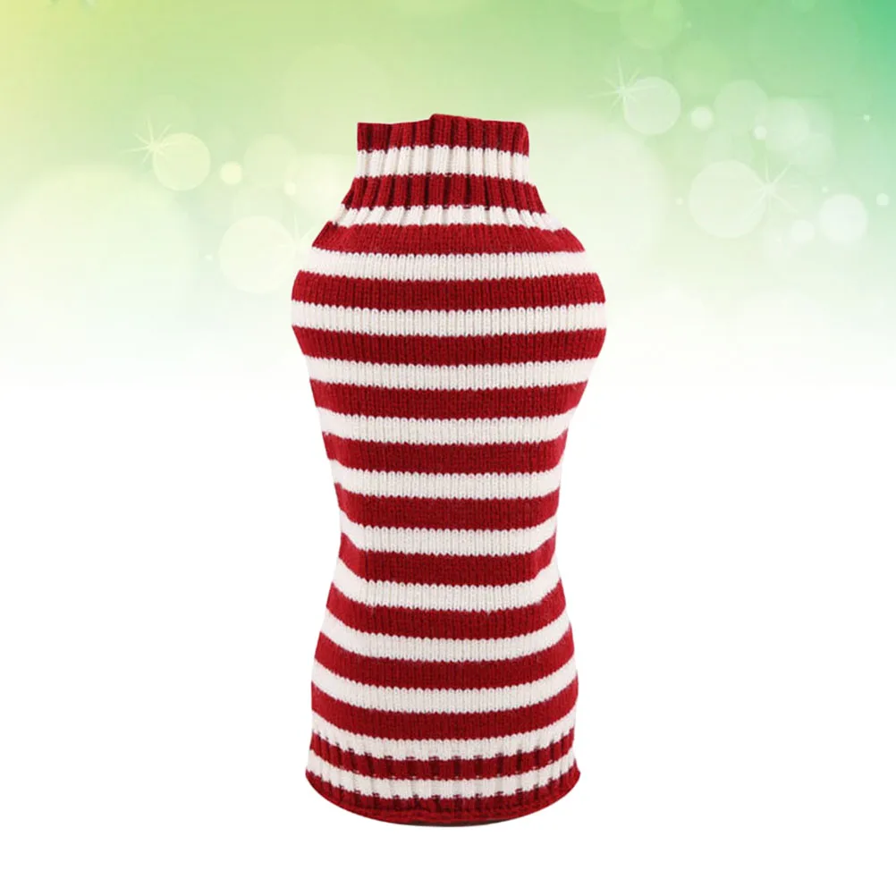 

Red and White Striped Sweater Dog Hoodies Clothes for Small Dogs Outfit Warm Pet Costumes Holiday Sweaters Clothing Knitwear