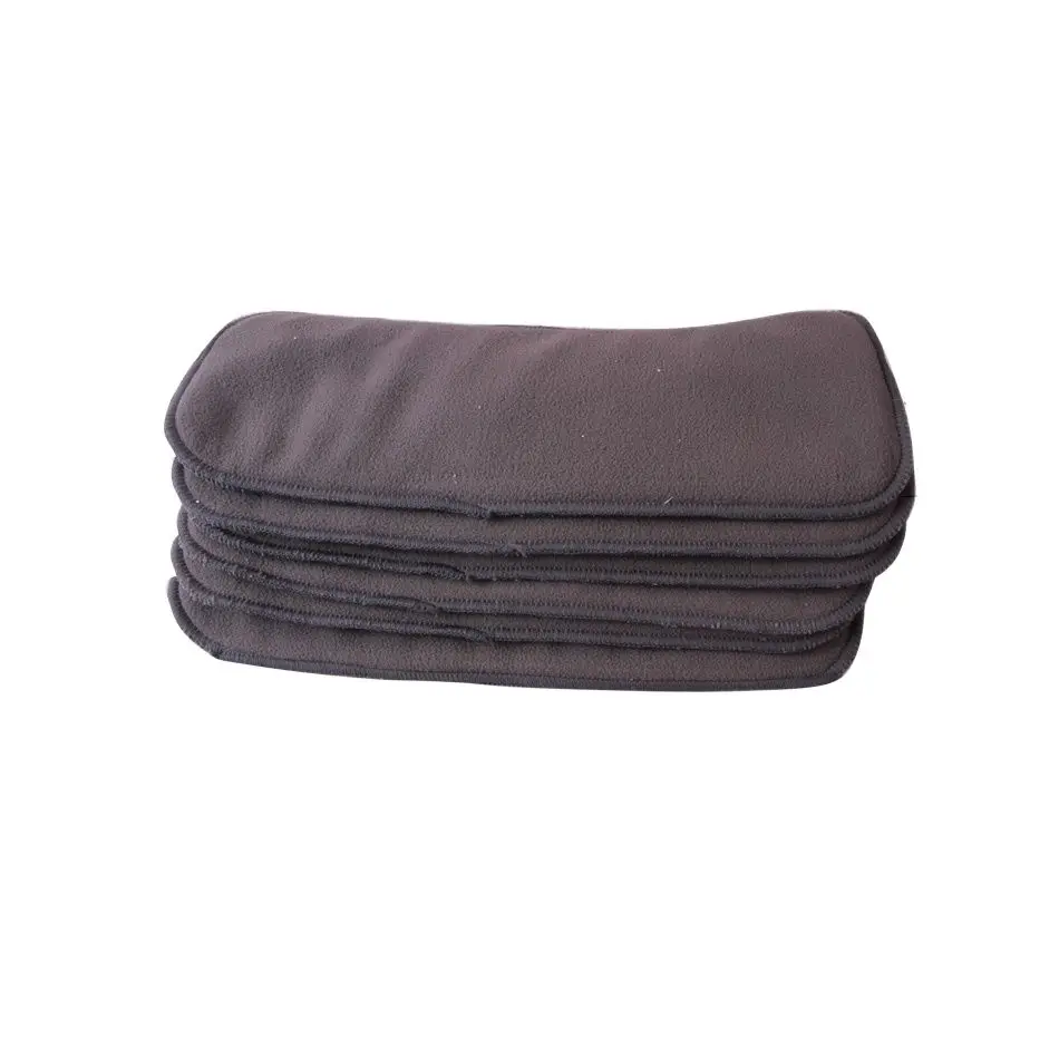 HappyFlute Bamboo Charcoal Baby Nappy Inserts 2Layers microfiber+2 Layers Microfiber Insert Diaper liner