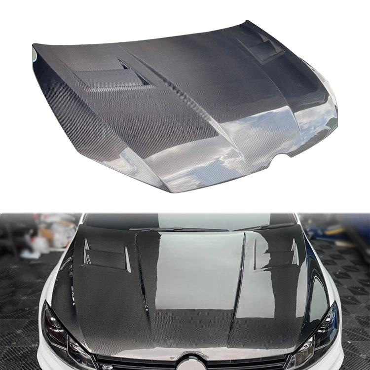

Gti Style Carbon Fiber Engine Hood For Volkswagen Golf 7 Mk7 7.5 Front Bonnet Engine Hood Cover