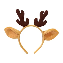 Antler Headband Party Headwear Costume for Kids Korean Version Xmas Plush Fabric Hair Hoops Child Miss