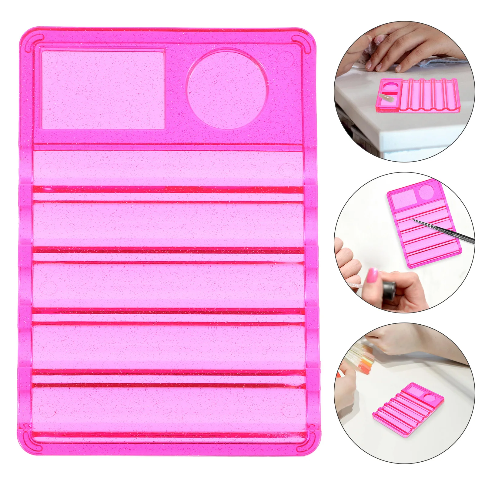 

Art Pen Holder With Brush Storage Mixing Palette For Nail Tool Organizer Nail Supplies Makeup Palette Tray