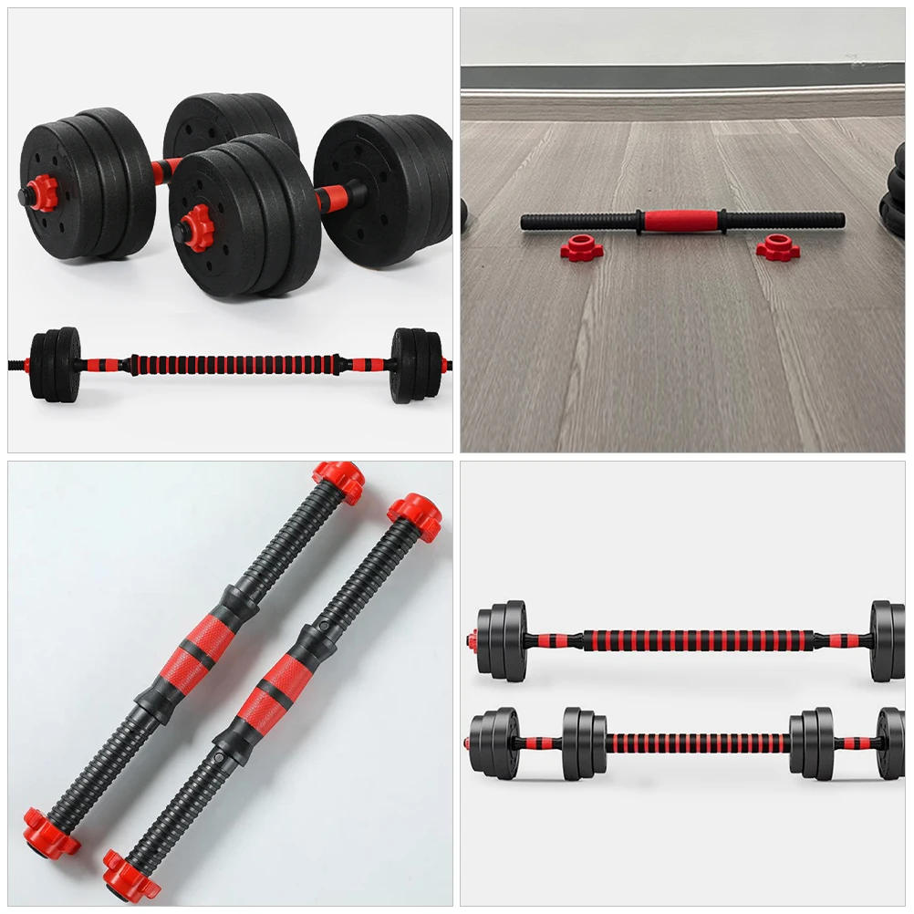 40cm Solid Steel Dumbbell Rod For Home Fitness Workout Gym Equipment Weight Lifting Spinlock Dumbbell Bars Connector Barbell