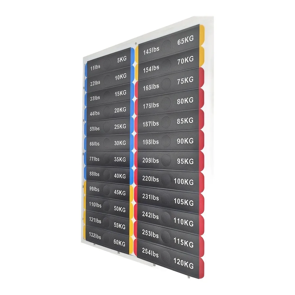 For Home Gym Setup Gym Weight Stickers Self-adhesive Backing Waterproof Material Wear-resistant Plastic For Weight Plates
