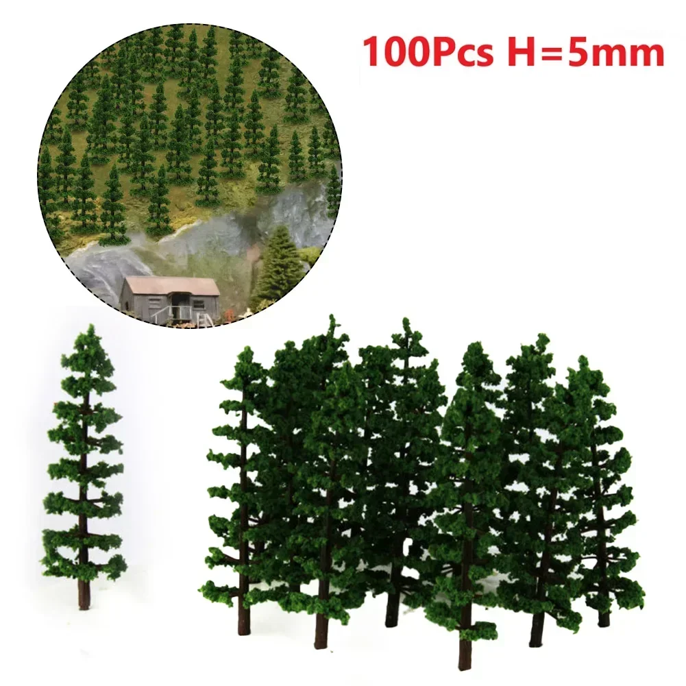 100 Pcs Model Trees 1:160 Train Railway Building Model Tree Plastic Material For N Scale Railroad Layout DIY Model Trees Scenery