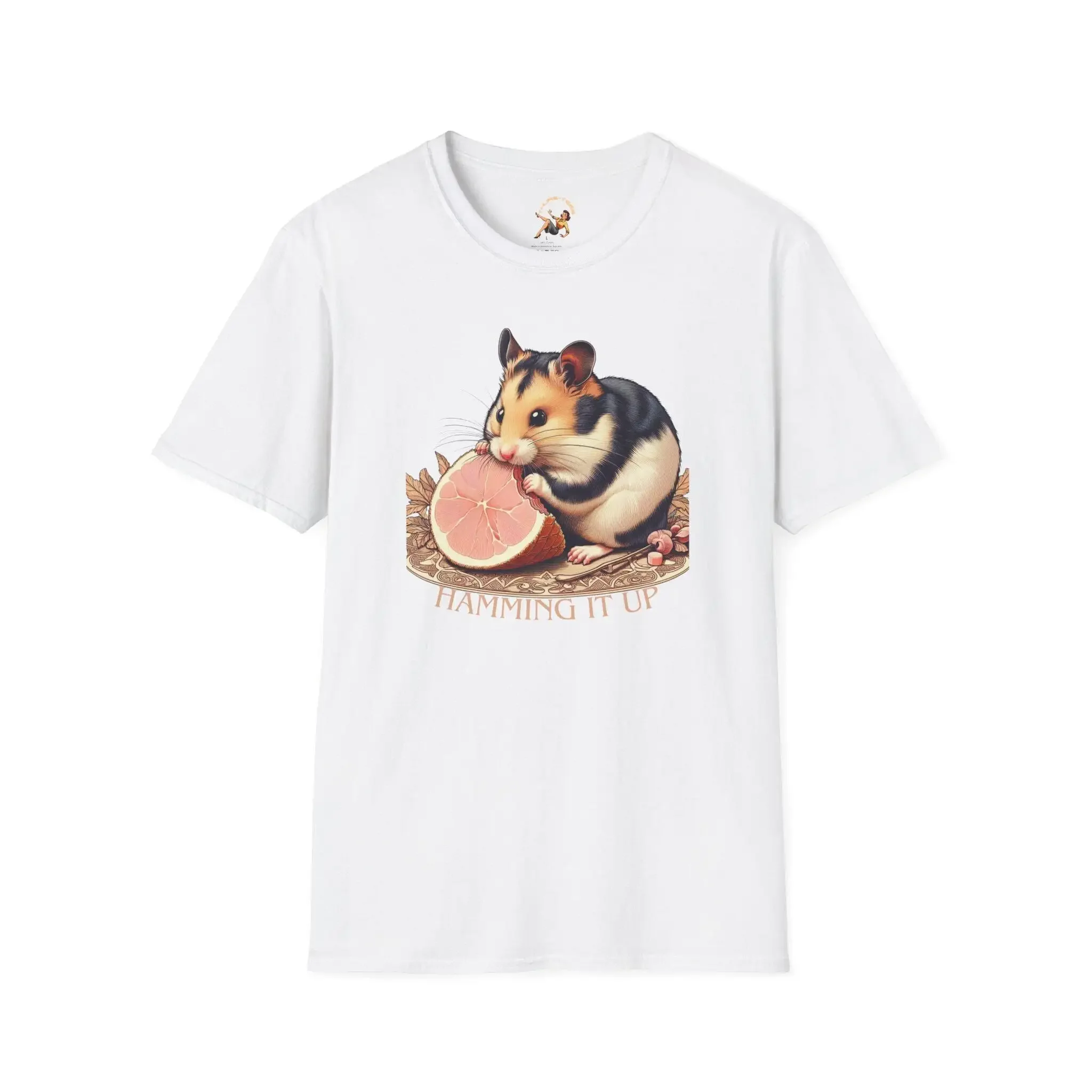 Cute Hamster T Shirt Hamming it Up Funny Animal for Pet Lovers Casual Wear Birthday