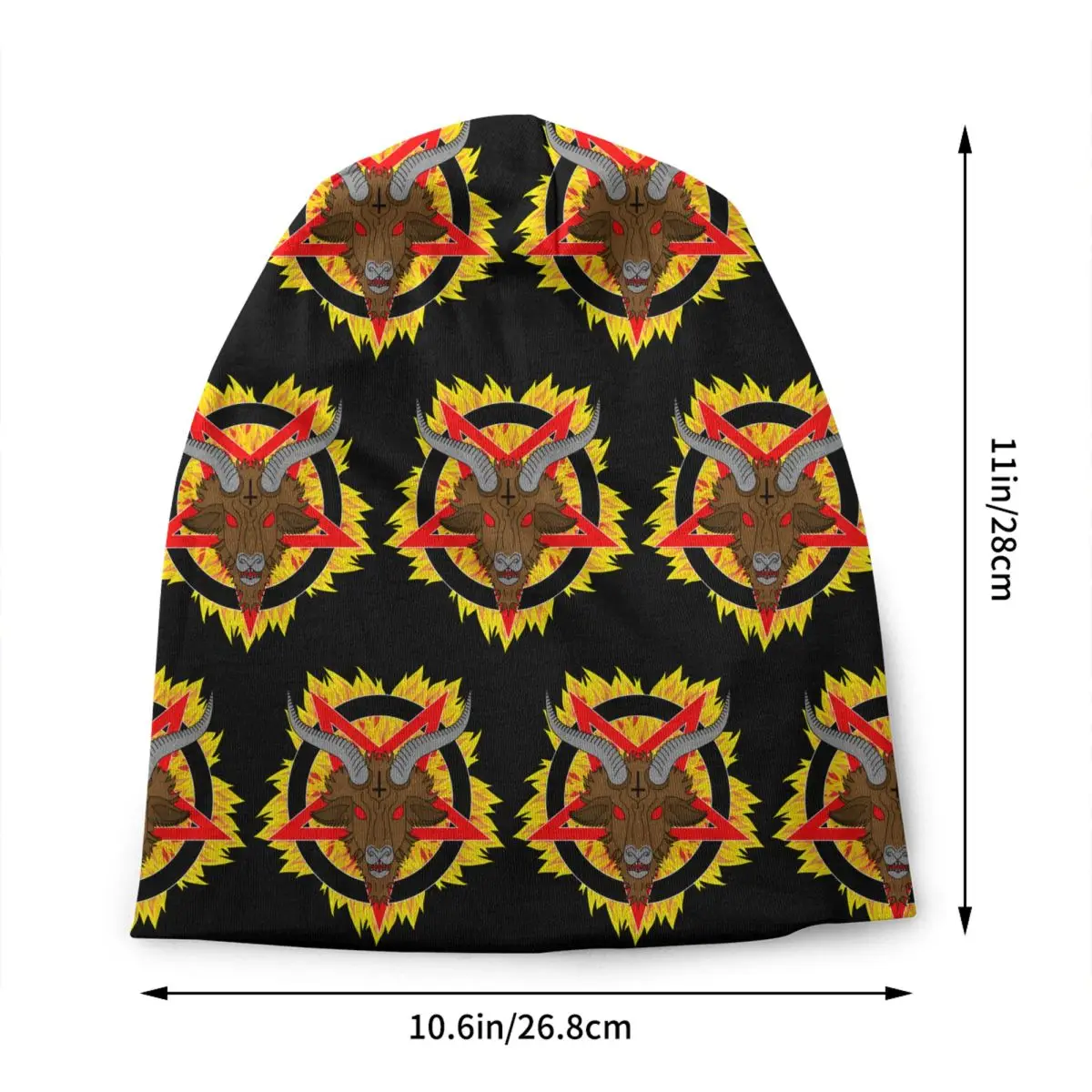 Custom Baphomet Symbol Guide Logo Beanies Caps Winter Warm Knitting Hat Men Women Cool Adult Classic Bonnet Hats Outdoor Ski Cap