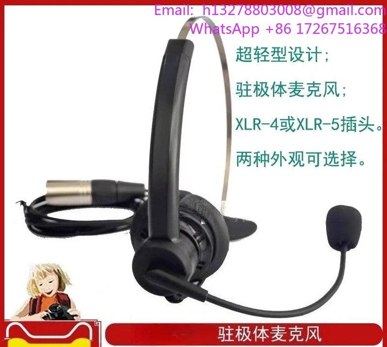 

TELIKOU NE-11 Light Mono-Ear Headset, Electret Microphone