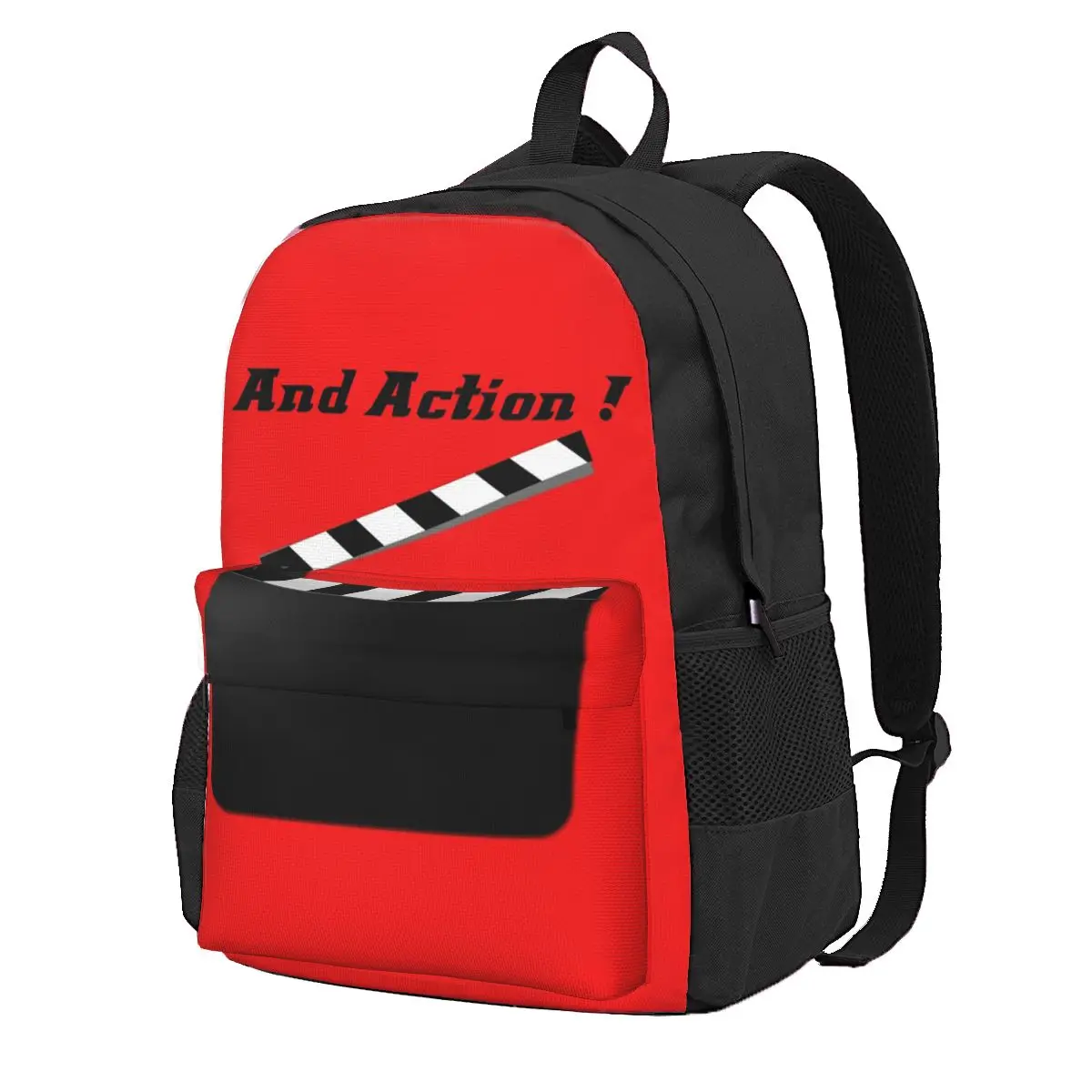 

Action Clapperboard Student Backpack School Bag Hiking Travel Daypack for Boys Girls Fashion Bookbag Shoulder Bags