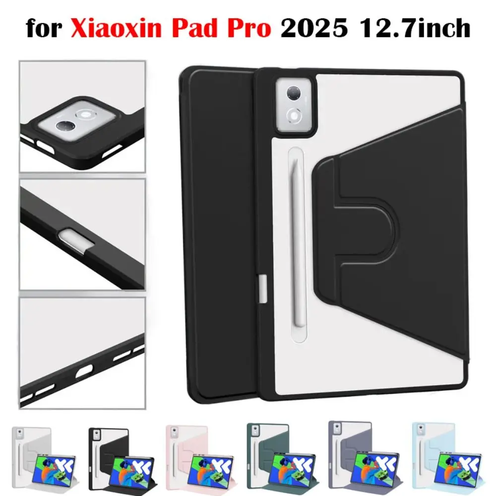 

Auto Sleep/Wake Tablet Case Rotating Stand Acrylic TB375FC Cover Shockproof Hard for Lenovo Xiaoxin Pad Pro 2025 12.7 inch