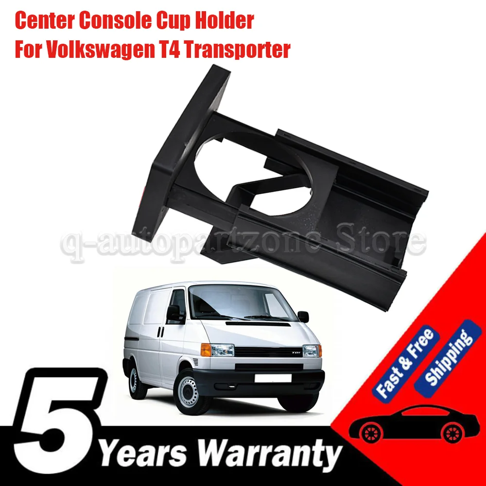 

For VW T4 Transporter Multivan Caravelle Dashcam Mount Cup Holder 1 or 2Pcs Center Console Ashtray Slot Organizer Black