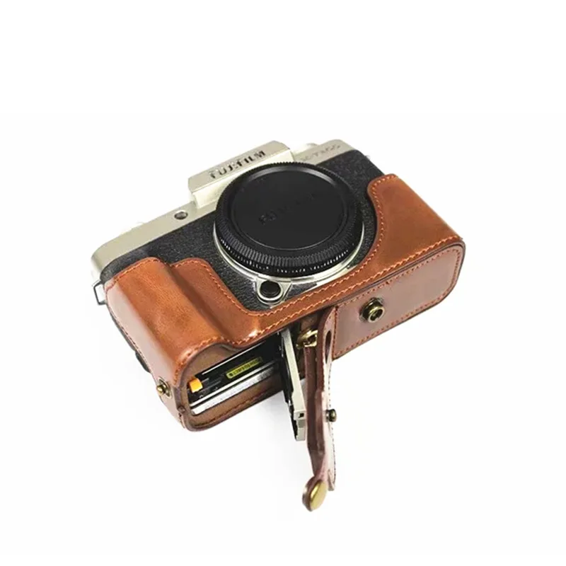 جراب جلد صناعي لفوجي فيلم ، حقيبة كاميرا فيديو ، غطاء كامل للجسم ، غلاف واقي للعدسة بحزام ، فوجي ، XT200 ، 15-45 ، فاخر