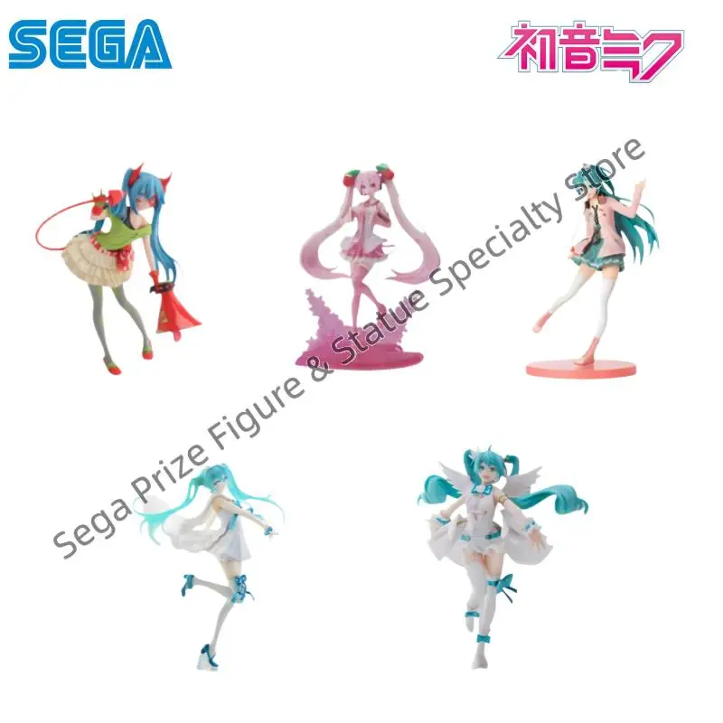 Sega Instock Original Box Model Hatsune Miku De:monstar Sakura Miku Ribbon Girl 15Th Anniversary Murakami Collectible Figure