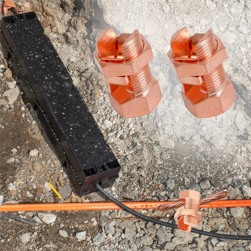 A44F-10Pcs Split Bolt Connector, Grounding Split Bolt Connector Split Bolt Connector For Complete Earth On Bare Wires