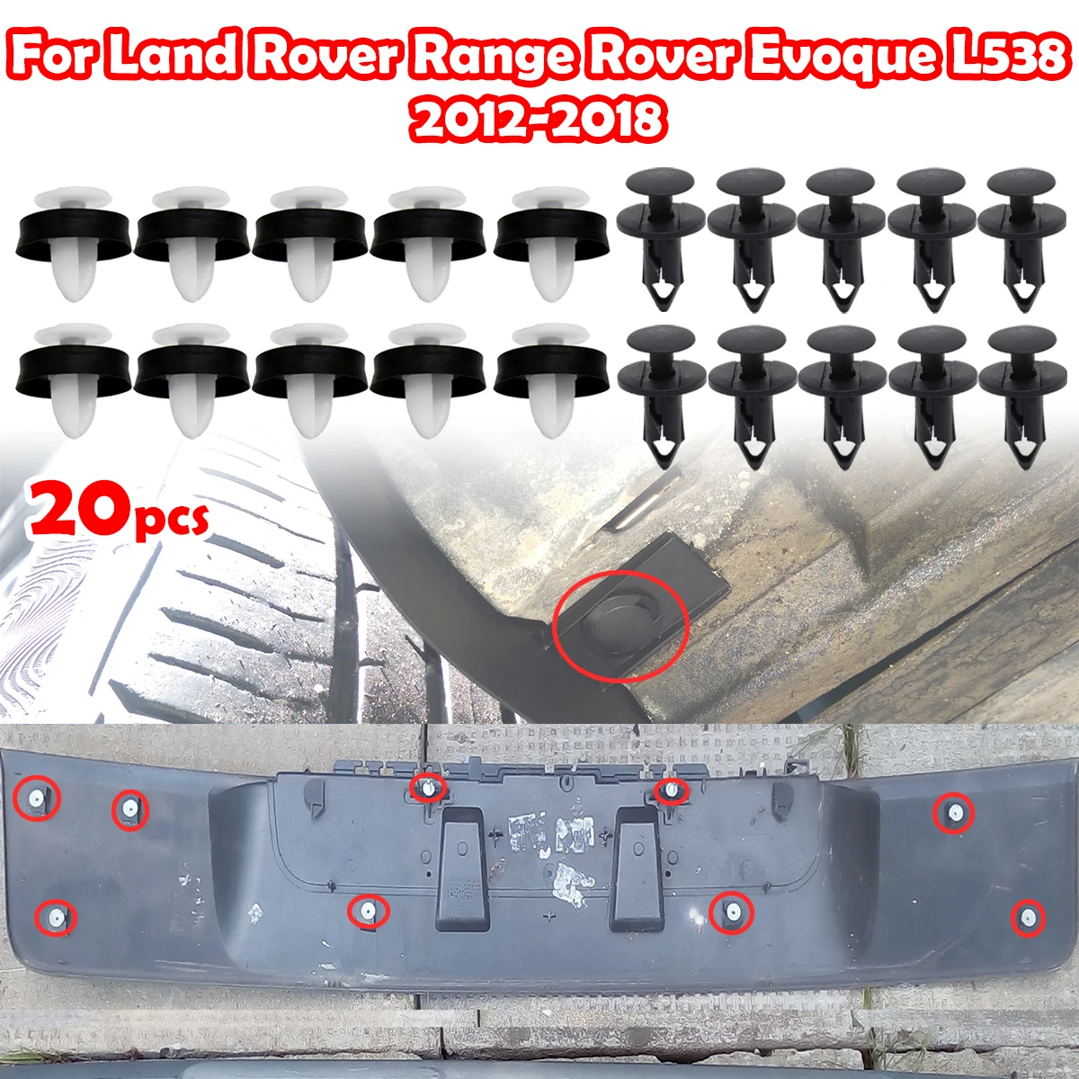 

Engine Undertray Bumper Wing Door Card Moulding Bumper Strip Rivet Carpet Clips For Land Rover Range Rover Evoque L538 2012-2018