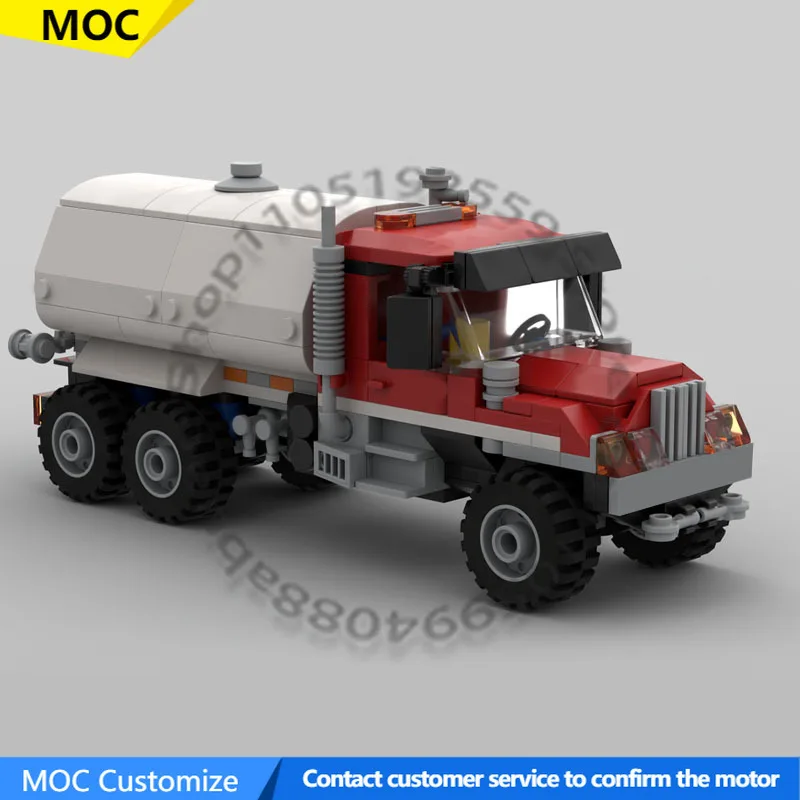 

284 PCS Transport Car Transport Water Tanker MOC Customize Modular Building Block Design Educational DIY Toy Birthday Gift