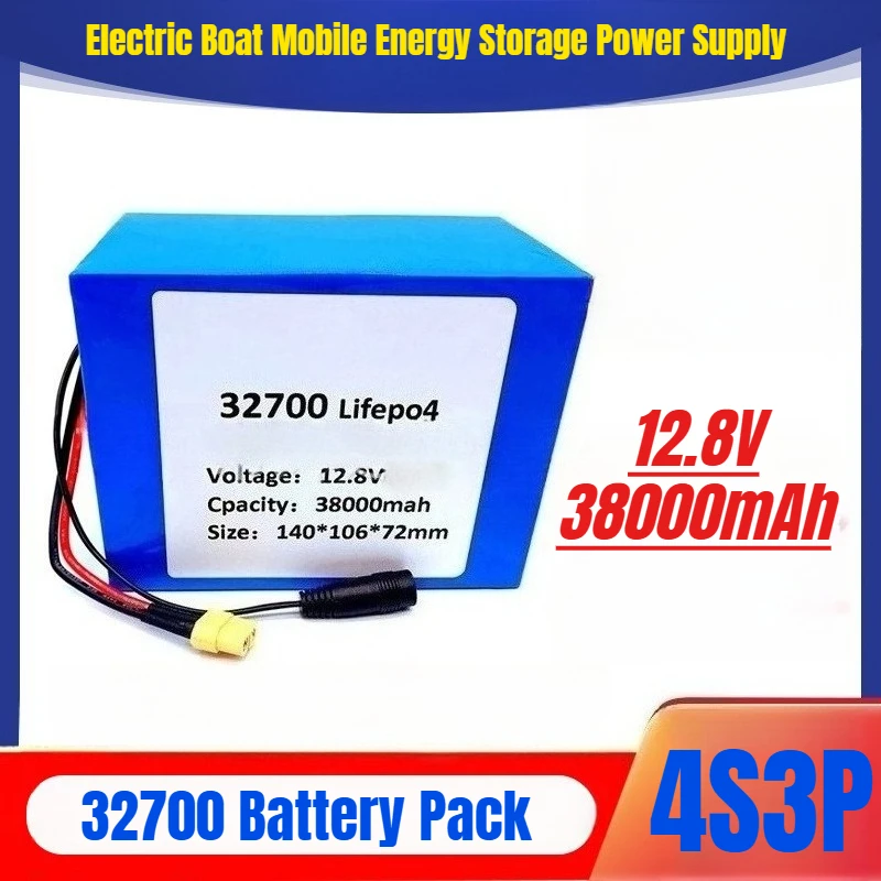 

32700 Battery Pack 12V 38000mAh 4S3P Built-in or Electric Boat Mobile Energy Storage Power Supply