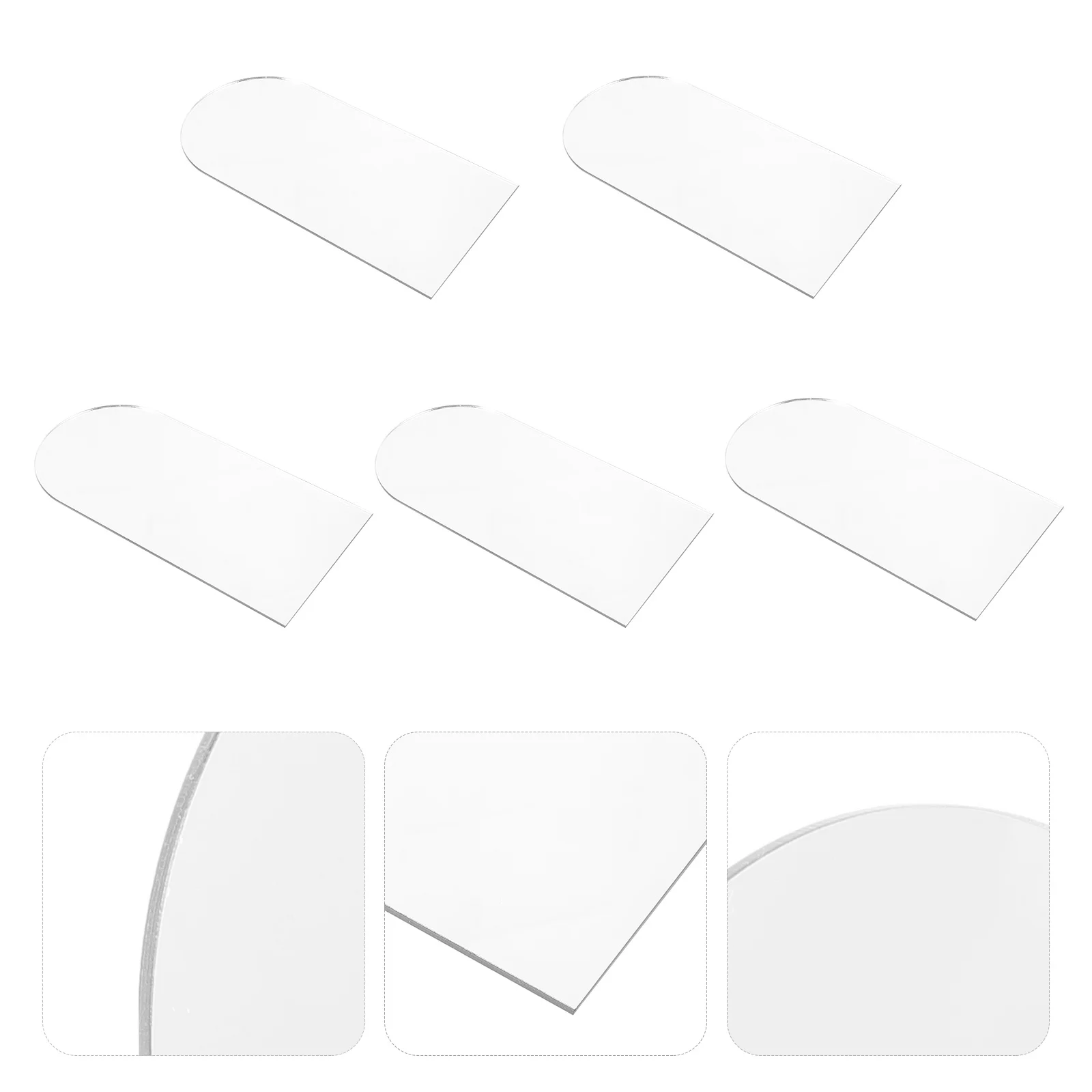 

5Pcs DIY Acrylic Mirror Sheet Irregular Shaped Makeup Mirror for Household Decorative Use Fashionable Desktop Vanity Tool