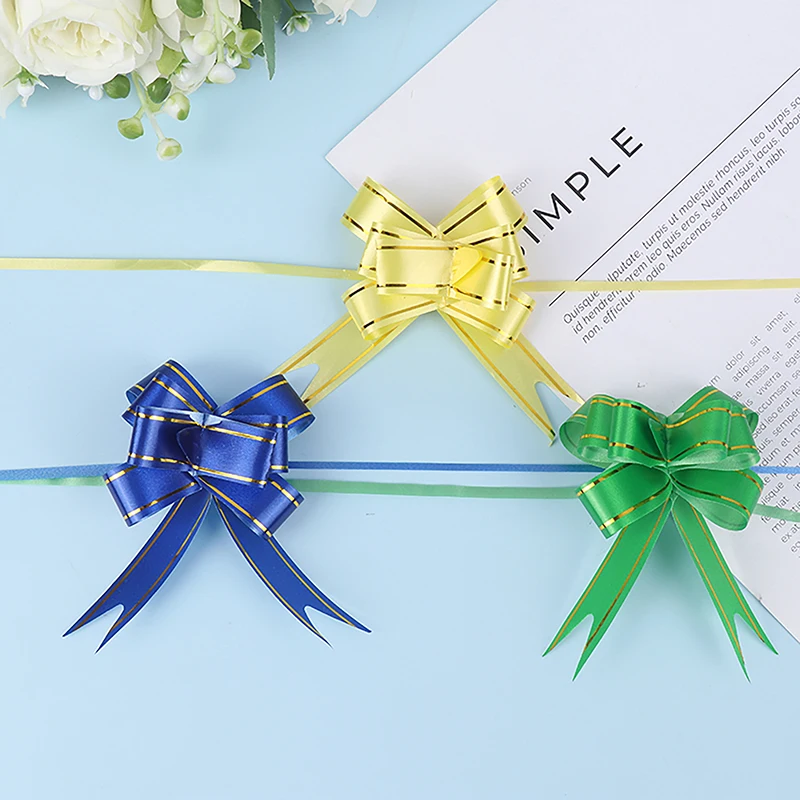 Ribbon Pull Arcos com nó de presente, Embrulhando Arcos, Decoração do carro de embalagem, Decoração do presente do casamento, 20 pcs