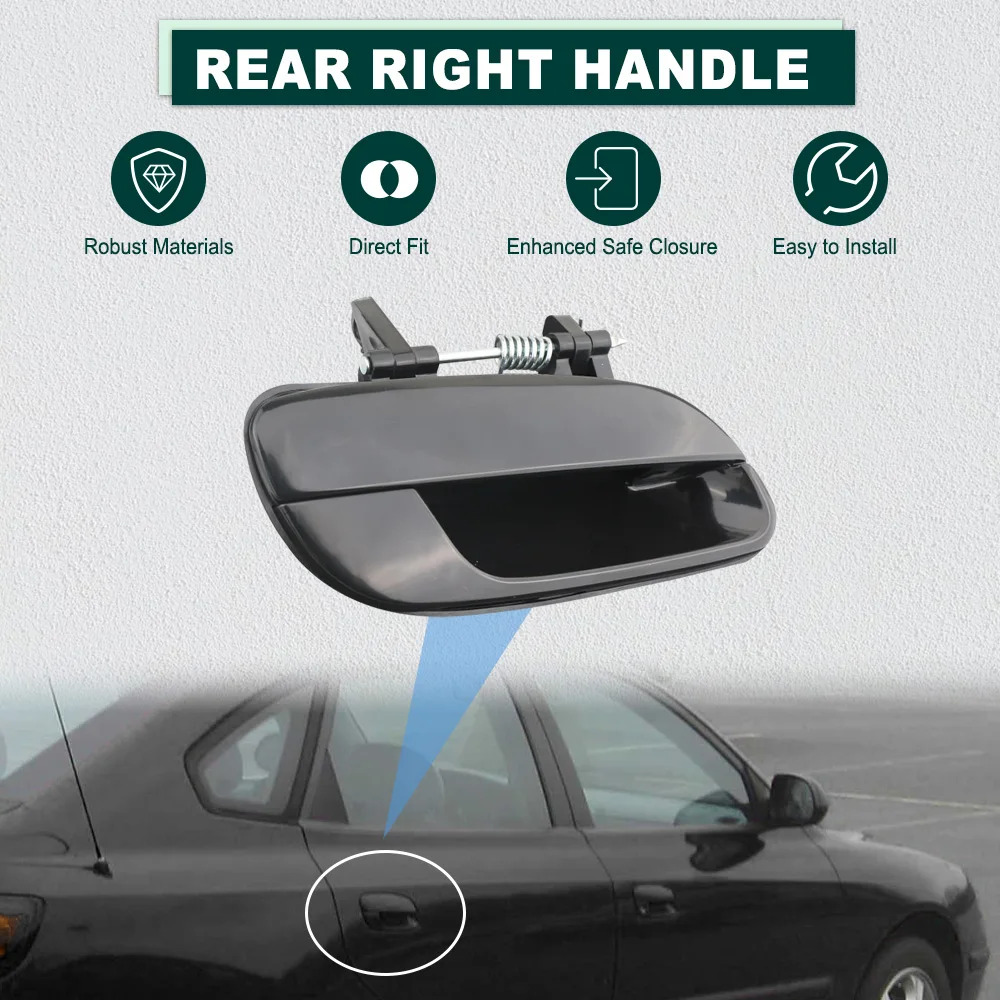 Car Exterior Outside Door Handle for Hyundai Elantra 2001-2006 Front Rear Left Right  82650-2D000 82660-2D000 Left Hand Drive