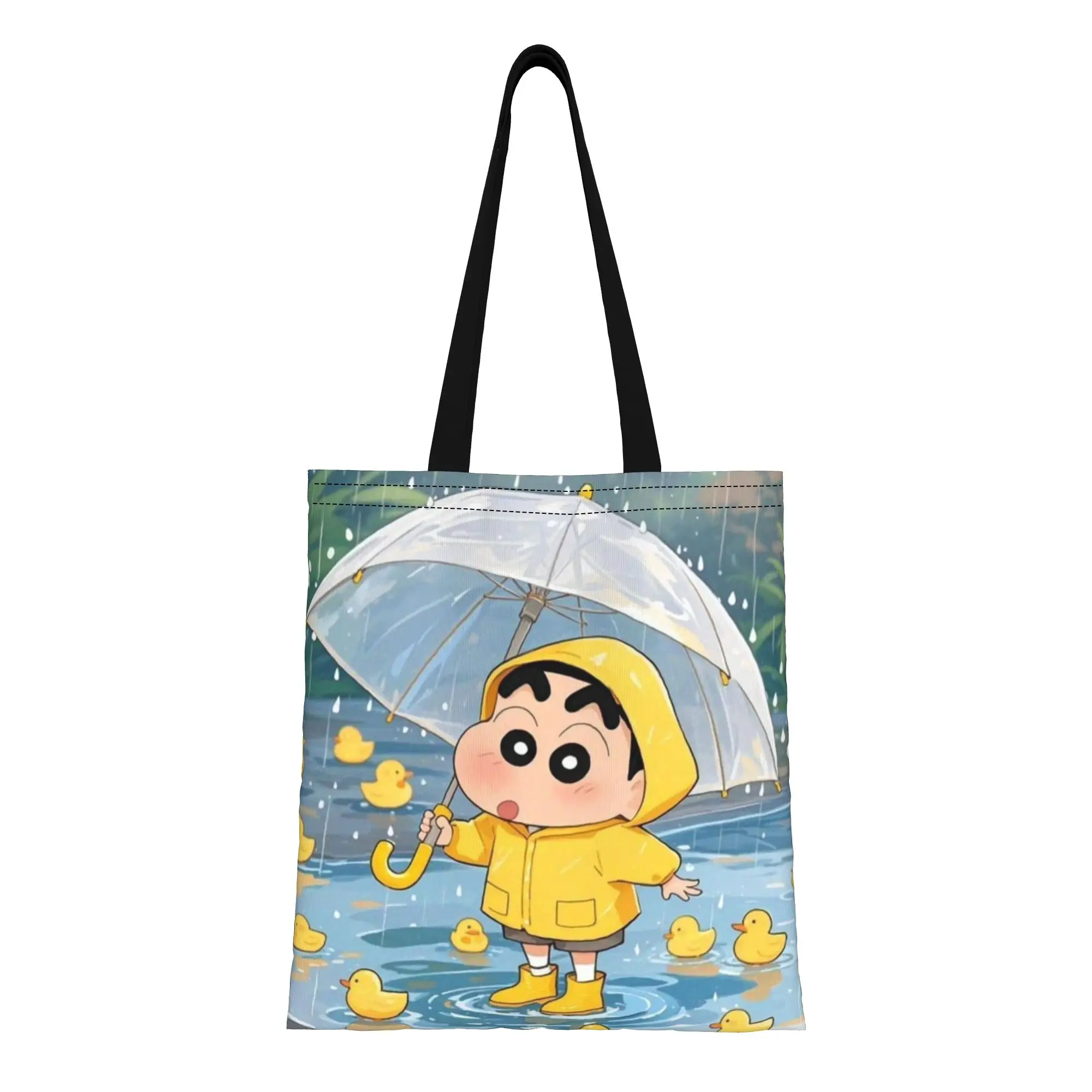 Back to school season Naughty Shin Boy (16) Crayon Shin-chan Canvas Tote Bag Perfect for Travel Women's Top-Handle Bags