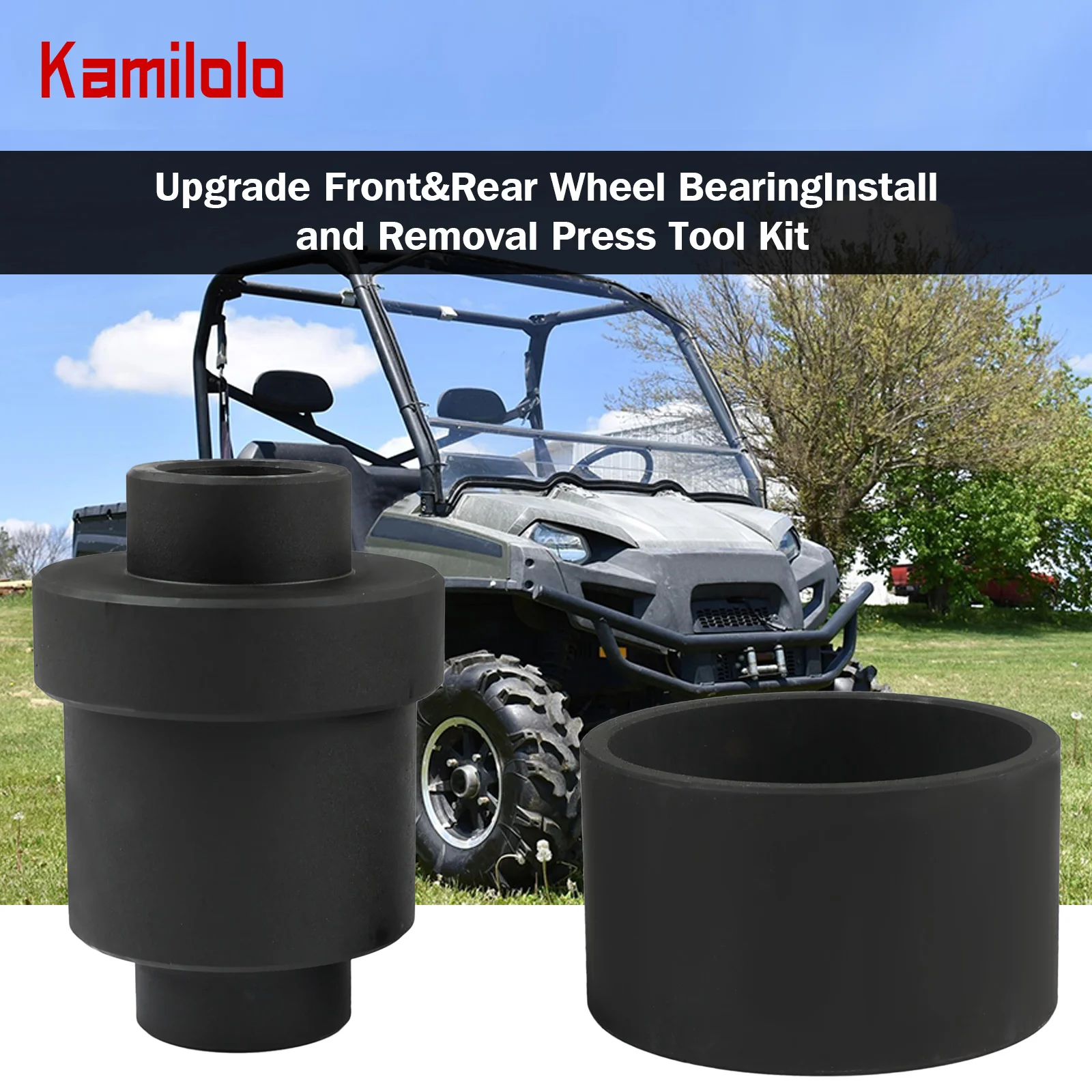 

Kamilolo Upgraded Front/Rear Wheel Bearing Install and Removal Press Tool Kit Compatible with Polaris Sportsman XP 550 850 1000