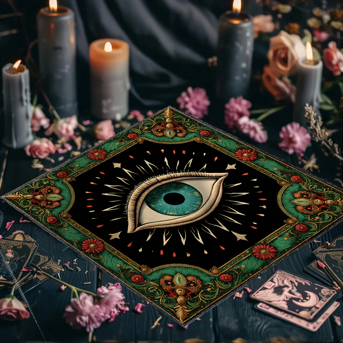 Tarot Clothes for Table Tarot Cloth Neutral 1PC Multifunctional Tarot Tablecloth, All Vision Eye, Fantasy Gothic, Tarot Card