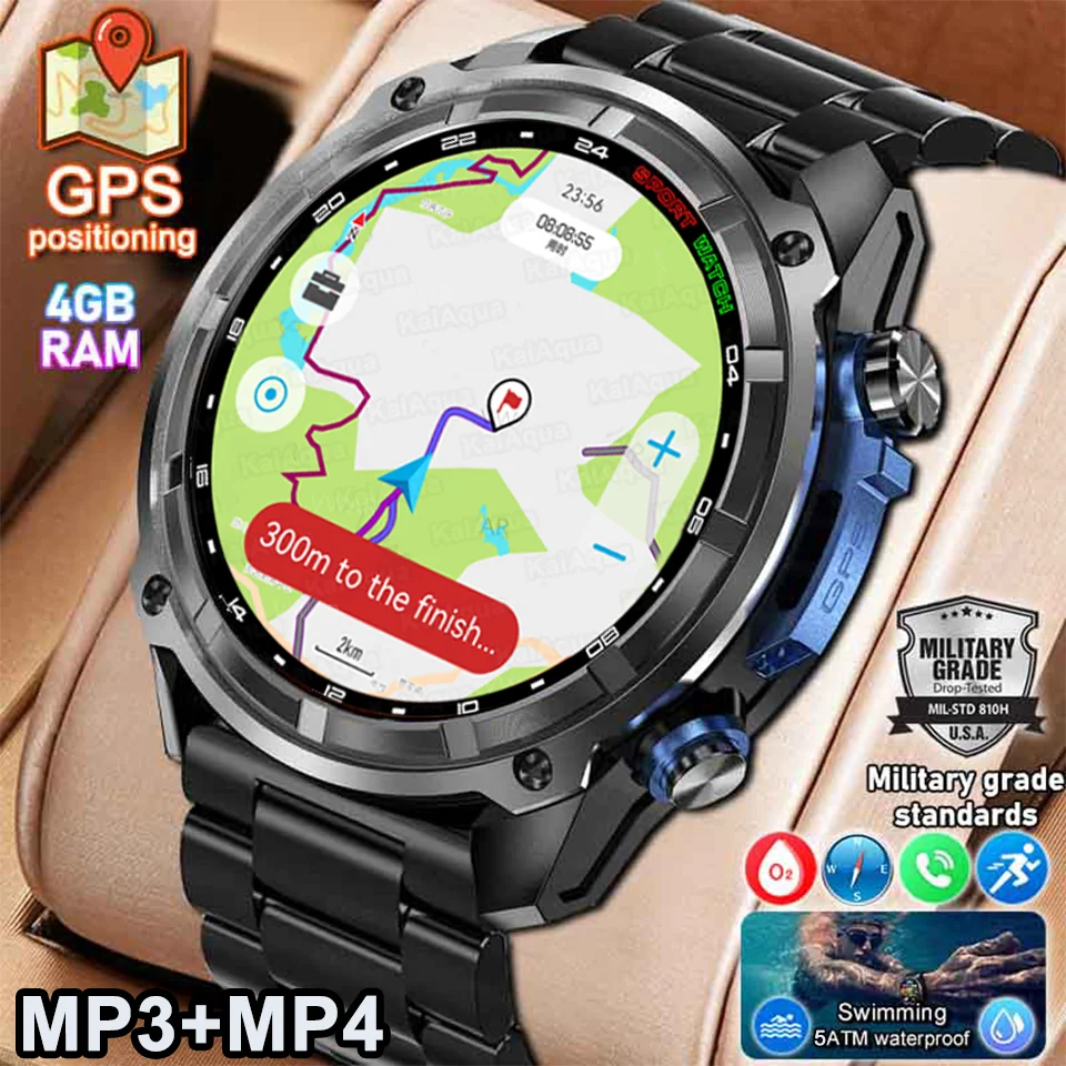 

Высококачественные часы Corning Gorilla Glass, водонепроницаемые умные часы для плавания, шестиосевой датчик, спортивные умные часы, 4 ГБ памяти, GPS-карта