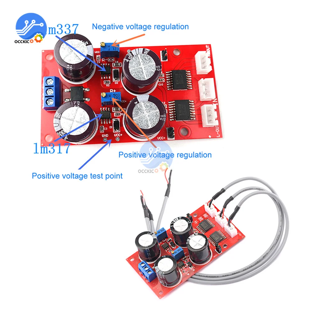 Dual Channel DRV134 Unbalanced To Balance Board Use For Balanced Input Power Audio Amplifier Board Player Module With Cable