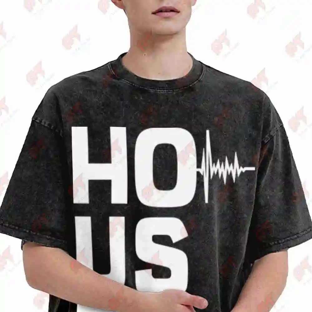 House Music Deep Rave Ibiza Soulful DJ Soul Jazz Funk Vintage Washed Tee Pure Cotton T-Shirt