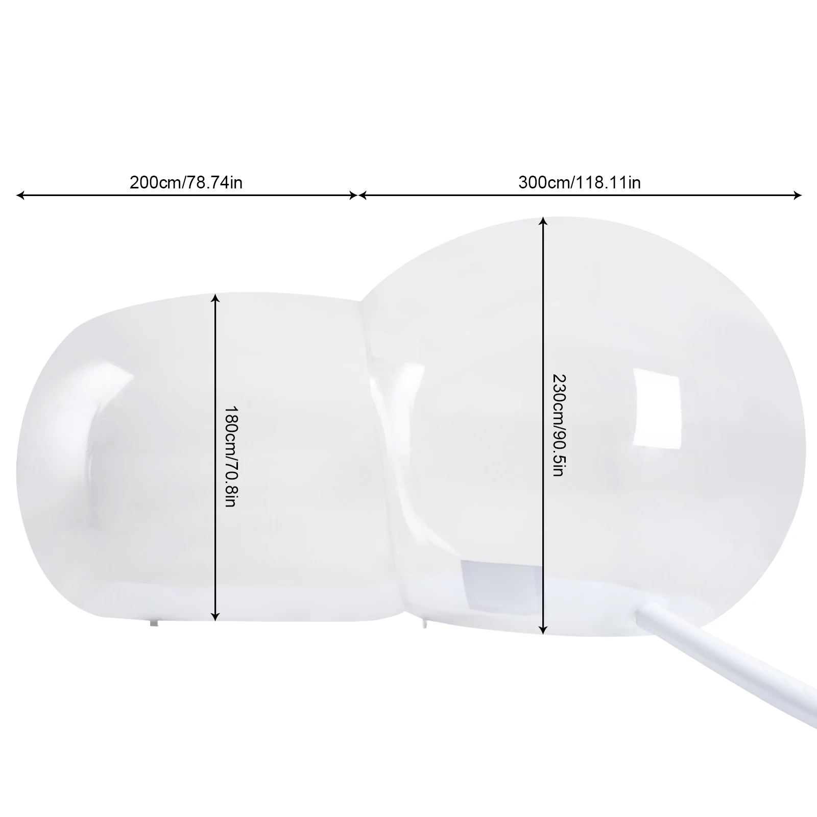 ملعب بيت الفقاعات الخارجية 3M + منفاخ هواء |   350 واط 110 فولت، حجم هواء 720 م 3 / ساعة، محرك نحاسي نقي، سعة 3-5 أشخاص
