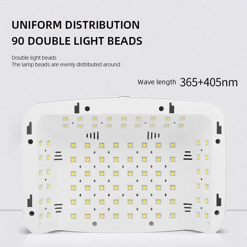 매니큐어용 전문 LED UV 건조 램프, 자동 센서 스마트 네일 살롱 장비 도구, 380W 90LED