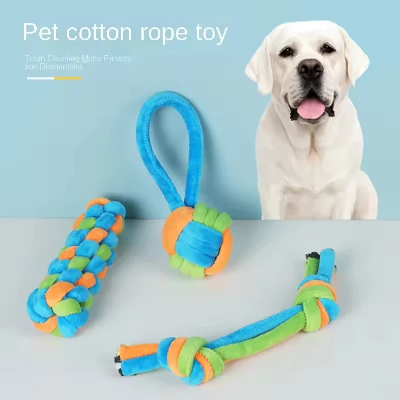 CANBOUN Pet Dog Toys For Large Small Dogs Toy Interactive Cotton Rope Mini Dog Toys Ball For Dogs Accessories Toothbrush Chew Pu