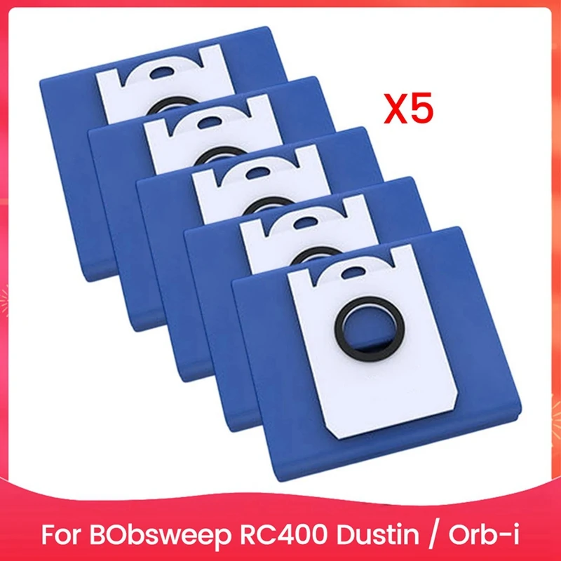 A05I-5 Pack Dust Bags Replacement For Bobsweep RC400 Dustin And For Orb-I Robot Vacuum Cleaner Accessories