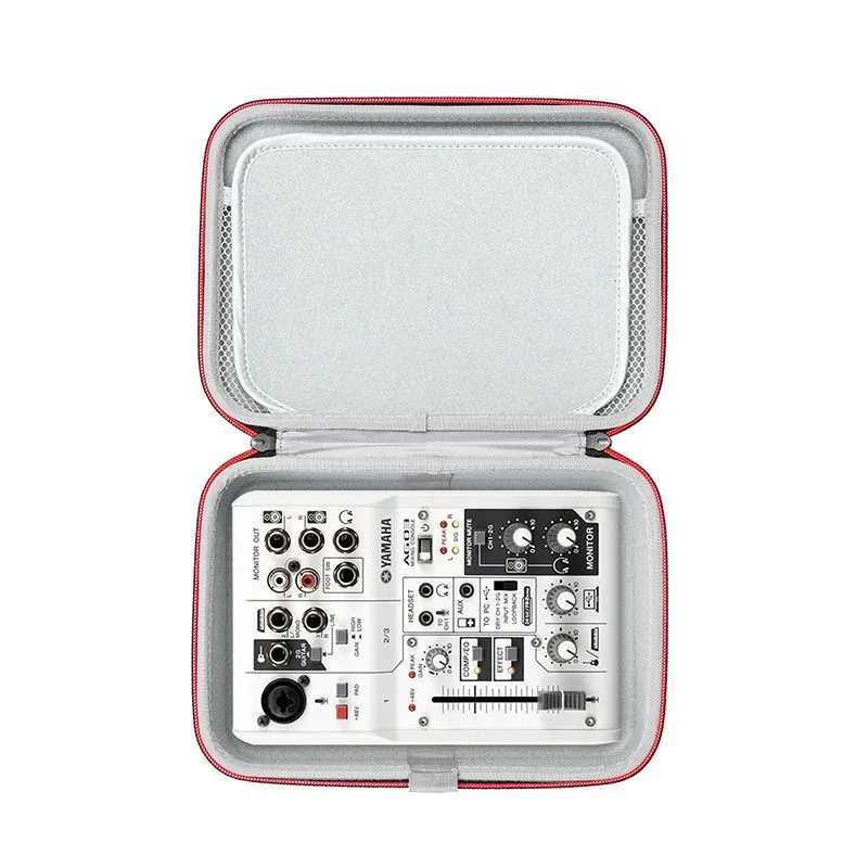 Hard Case Applicable Mixer Yamaha AG03/AG06 External Sound Card Roland MC101 Mixer Storage Box(Black)