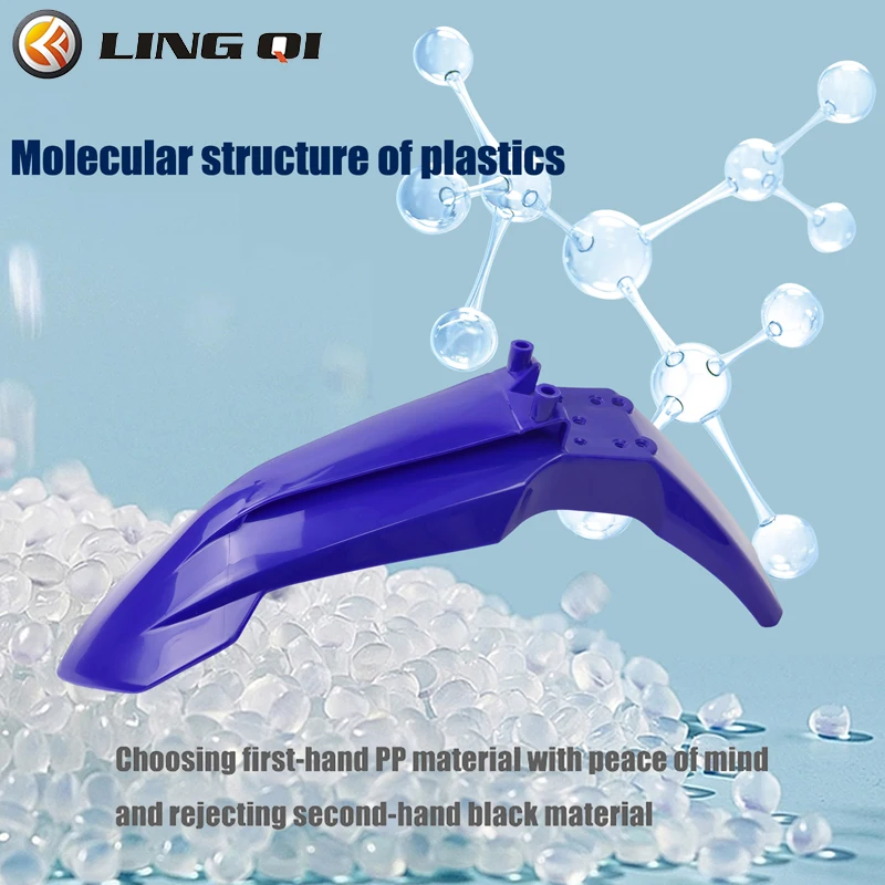 LINGQI Replacement Front Fender Mudguard Fit for KT65 Dirt Bike Body Part Motorcycle Plastic Mud Cover Protector Accessories