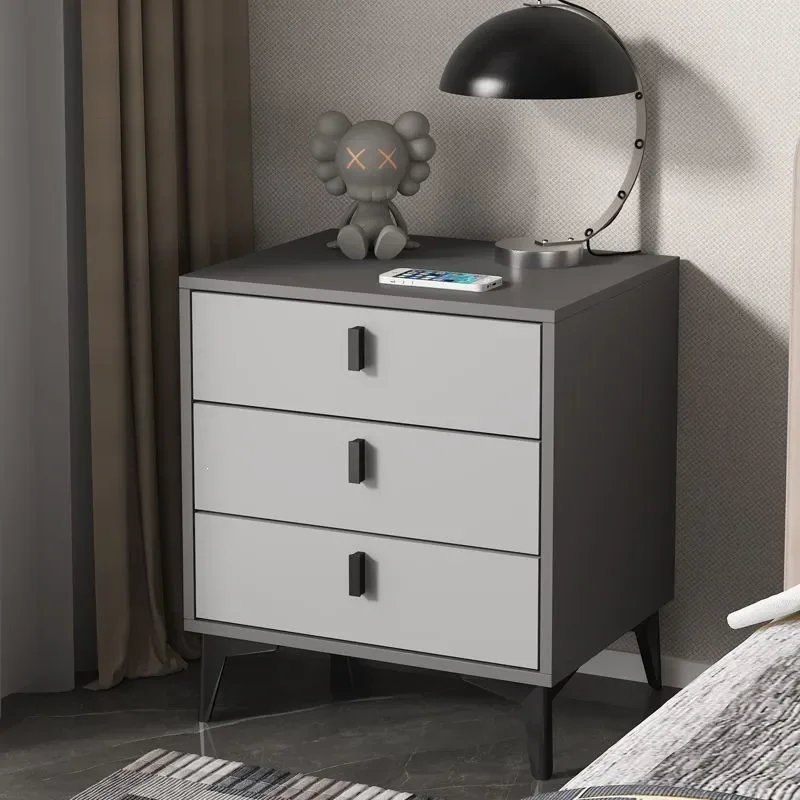 Modern Ultra Narrow Bedside Table Paint Free Simple Light Luxury Mini Nightstand for Bedroom Home Storage Locker