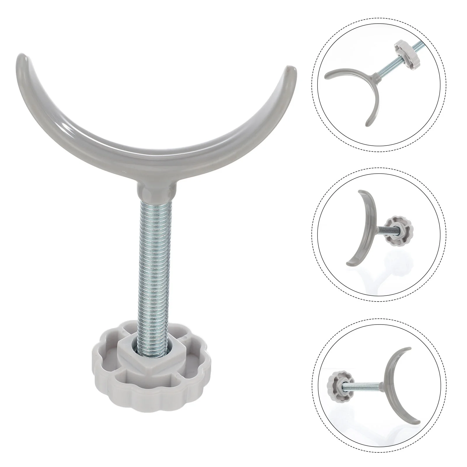 Guardrail U-shaped Accessories Safety Door Fixator Round Fence Accessory Ally Silver Durable Useful Fixing Fitting