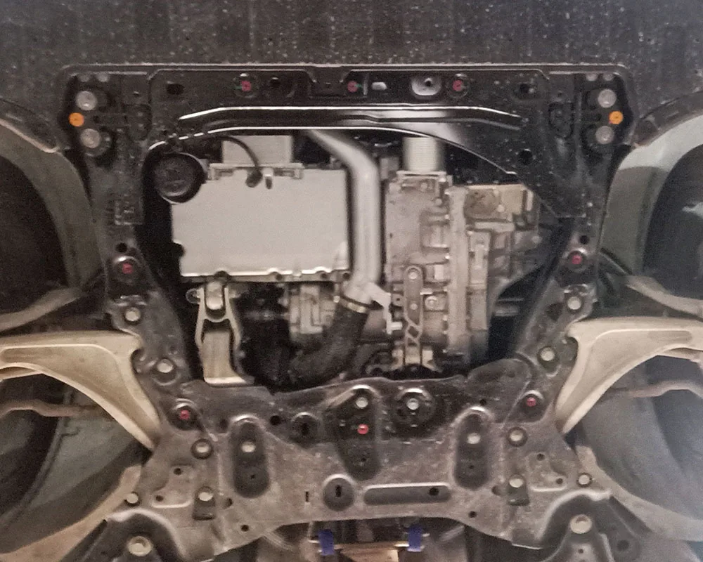 اكسسوارات السيارات الأسود تحت المحرك الحرس قطعة من نسيج مجلس سبلاش درع الطين الحاجز لوحة لوحة ل فولفو V60 2020-2022 2.0T #2