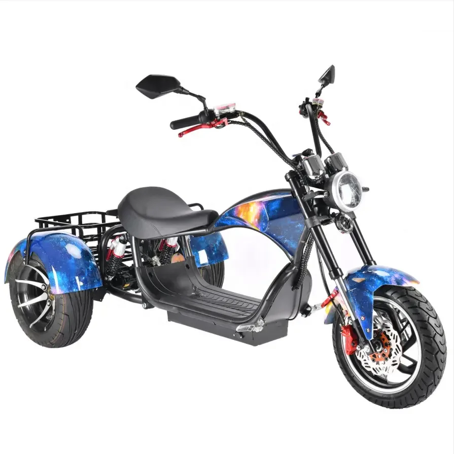 

US/EU warehouse fat tire 3 wheel electric scooter for adults cargo tricycle adult tricycle Three Wheel Electric Scooter chopper