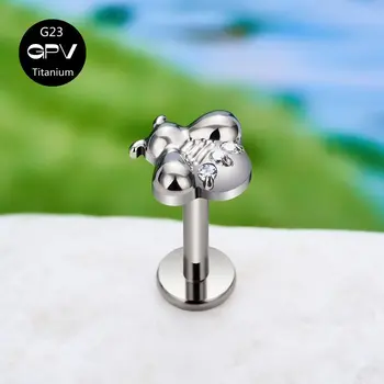 G23 Titanyum Kulak Kıkırdak Tırnağı Kurbağa Ahtapot Arı Kuş Klasik İçten Dişli Delikli Takı Kulak Tırnağı Dudak Tırnağı 10 best sales Ahtapot piercingi - №2
