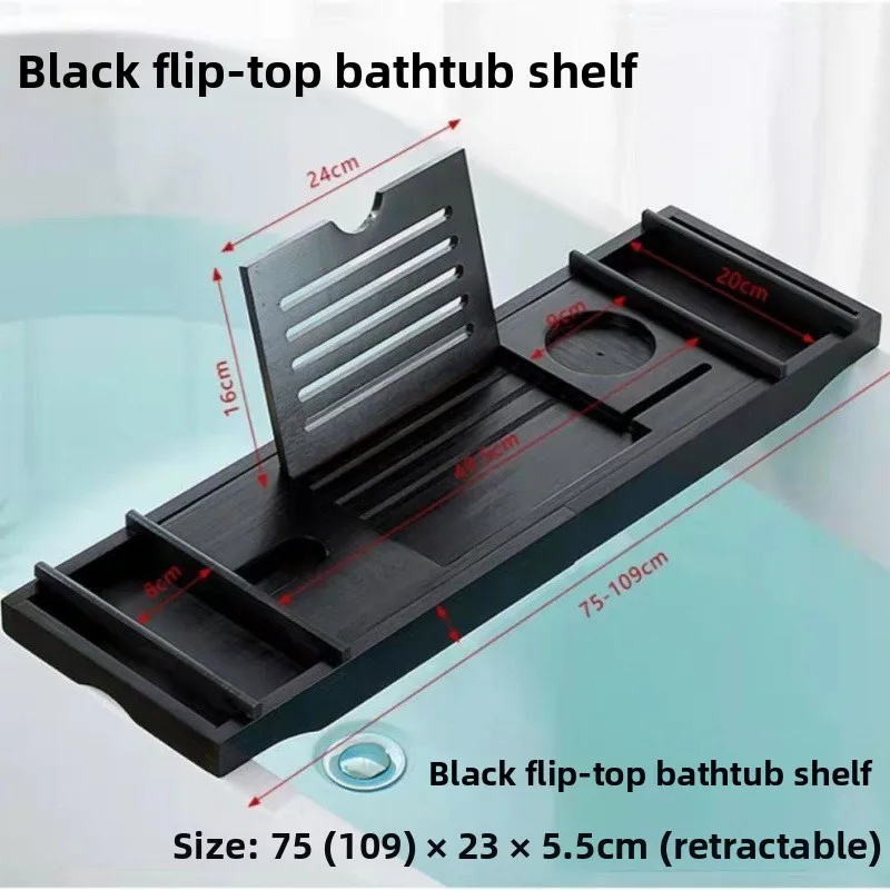 extendable-bamboo-bathtub-tray-organizer-non-slip-supports-to-cm-adjustable-width-dual-side-storage-home-hotel-bath-use