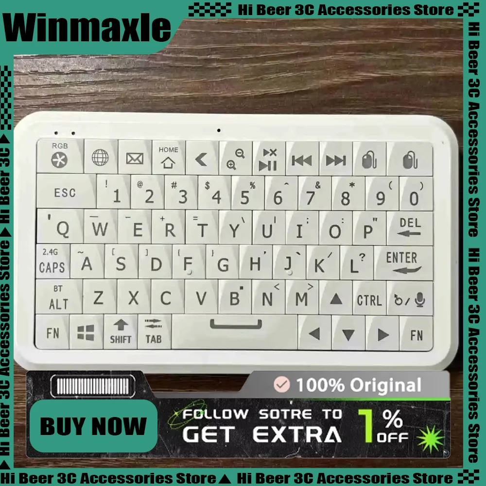 Winmaxle Modelb1 Keyboard Mini Portable Handheld Keyboard Multi-system Compatible Wireless Bluetooth Smart Handheld Keyboard