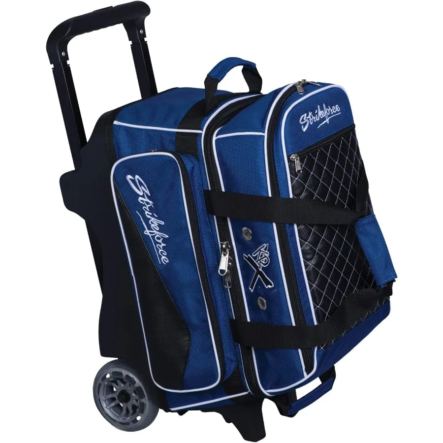 

KR Strikeforce Royal Flush Double Roller Bowling Bag with Deluxe Features and Smooth Ride Ideal for Tournament Play Travel and