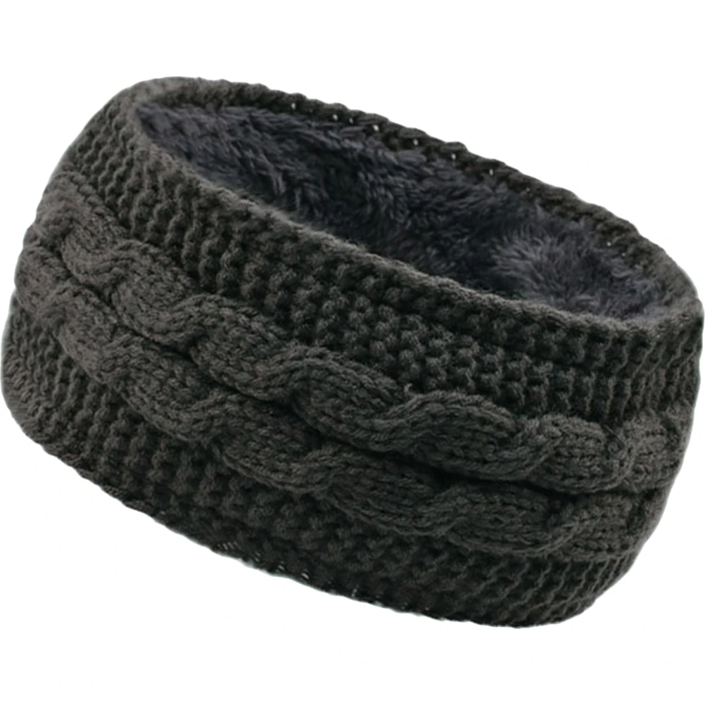 

Thick Knitted Headband for Women Winter Warm Ear Warmer Stretchy Hair Accessory Crochet Wrap for Skating Sports Daily Wear