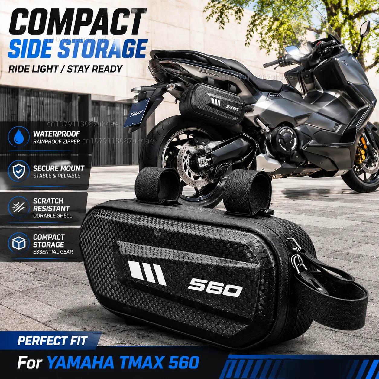 Bolsa Lateral para Motocicleta con Logotipo Personalizado, Impermeable, Carcasa Rígida, para YAMAHA TMAX 560 530 TECH MAX T-MAX Tmax530 dx sx