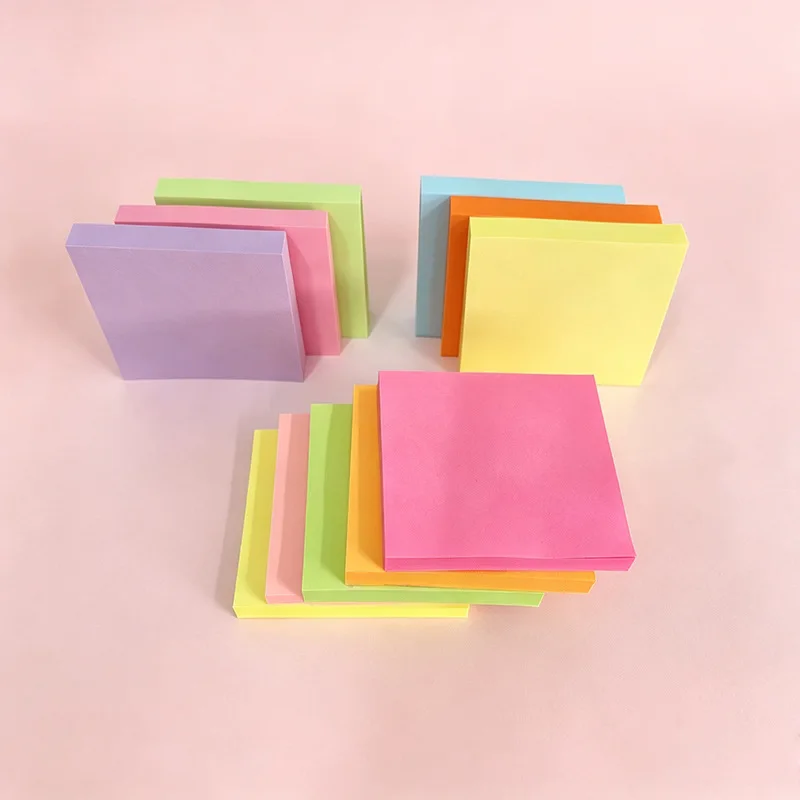 Neon Tinted Removable Note Pads Vibrant Memo Slips Student Study Reminder Marking Journaling Desk Office Paper Stationery