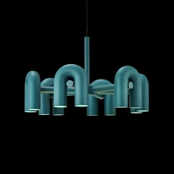 Nordic U Led Ceiling Chandelier Multiple Colors for Table Dining Room Child Bedroom Pendant Lighting Home Decor Design Fixture