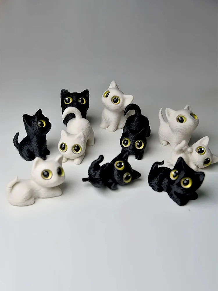 Mini Figurines miniatures en résine pour chaton mignon, 5 pièces, Micro artisanat de paysage, petits ornements, décoration de bureau